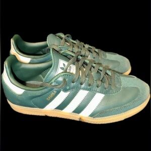 Adidas Samba OG Green and White Kids Sneakers